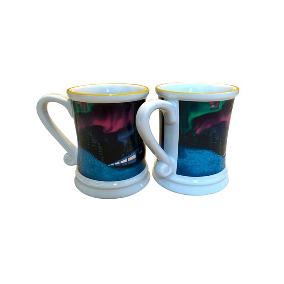 2 Polar Express 14 oz. Coffee Mugs Hot Chocolate Mugs Cups Oversized mug - Picture 5 of 6